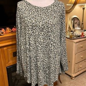 Print long sweater